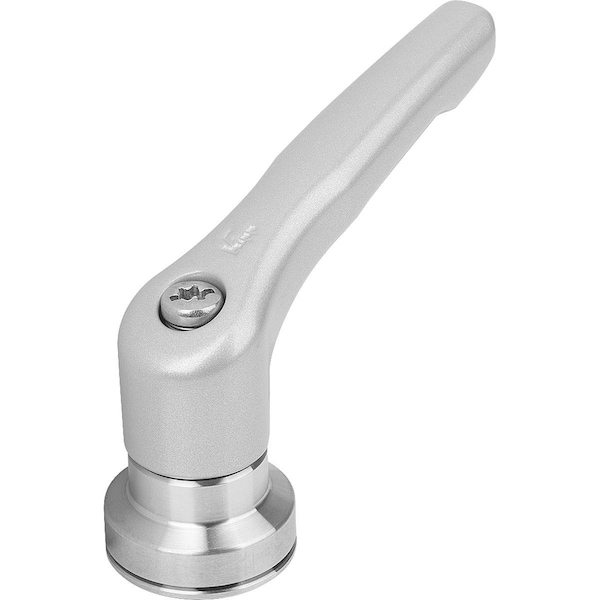 Adjustable Handle With Clamp Force Intensif Size:2 M08, Zinc Silver Met, Comp:Stainless Steel Bright